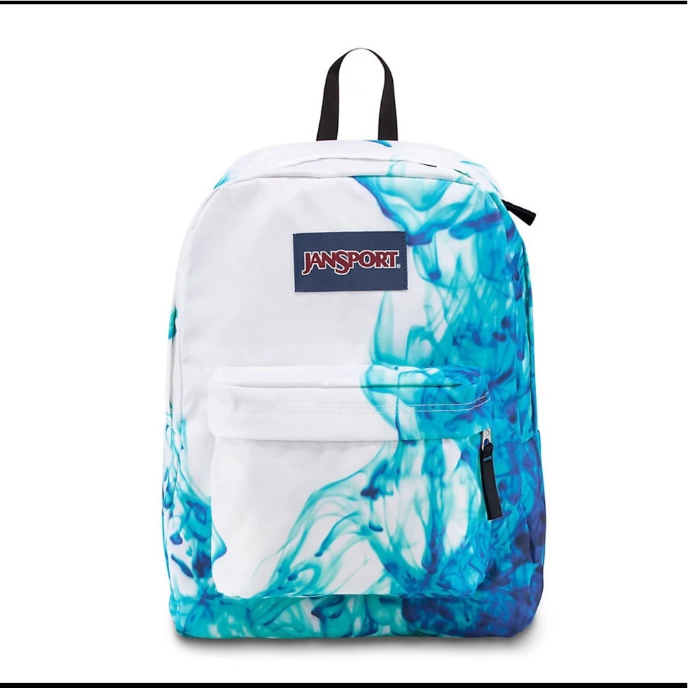 Jansport Blue and White Watercolor Backpack